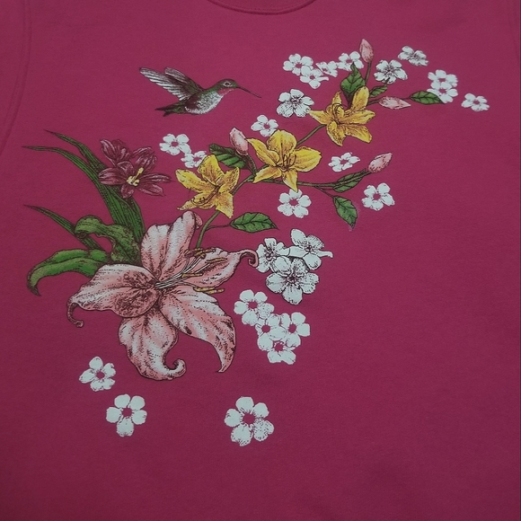 Vtg Pink Hummingbird Crewneck - Picture 3 of 9